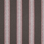 Striped flatweave runner in brown white red 