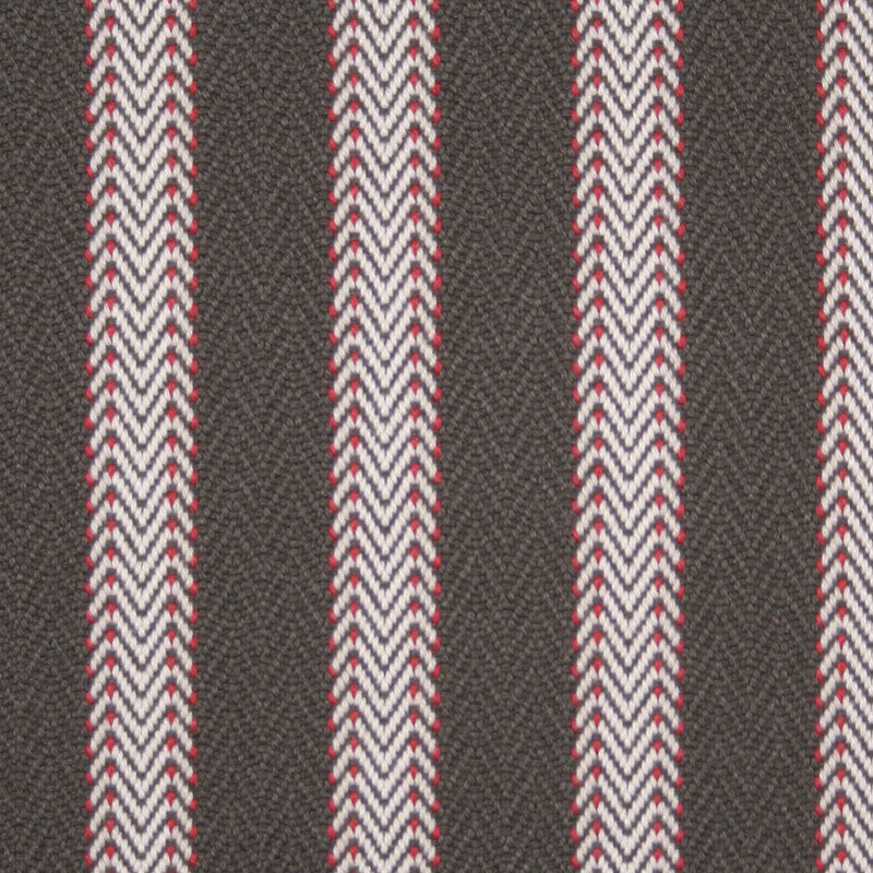 Striped flatweave runner in brown white red 