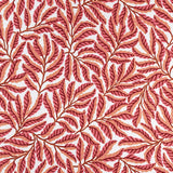 Pattern of pink leaves on a white background