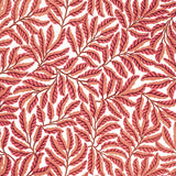Pattern of pink leaves on a white background