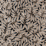 Pattern of brown leaves on a black background