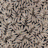 Pattern of brown leaves on a black background