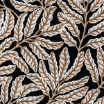 Pattern of brown leaves on a black background