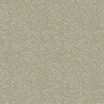 Detail of printed wallpaper with watercolor swirling stripe pattern in tonal sage green