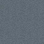 Detail of printed wallpaper with watercolor swirling stripe pattern in tonal navy blue