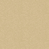Detail of printed wallpaper with watercolor swirling stripe pattern in tonal muted ochre.