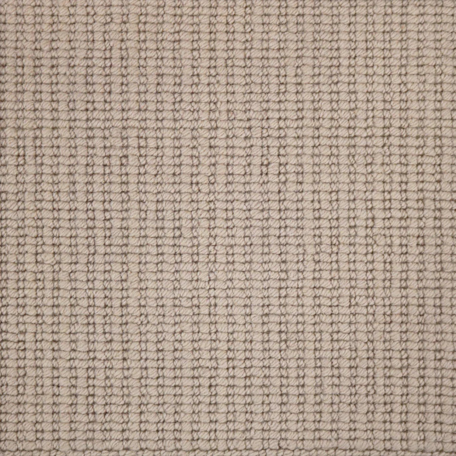 Broadloom carpet with a textural rib in taupe.