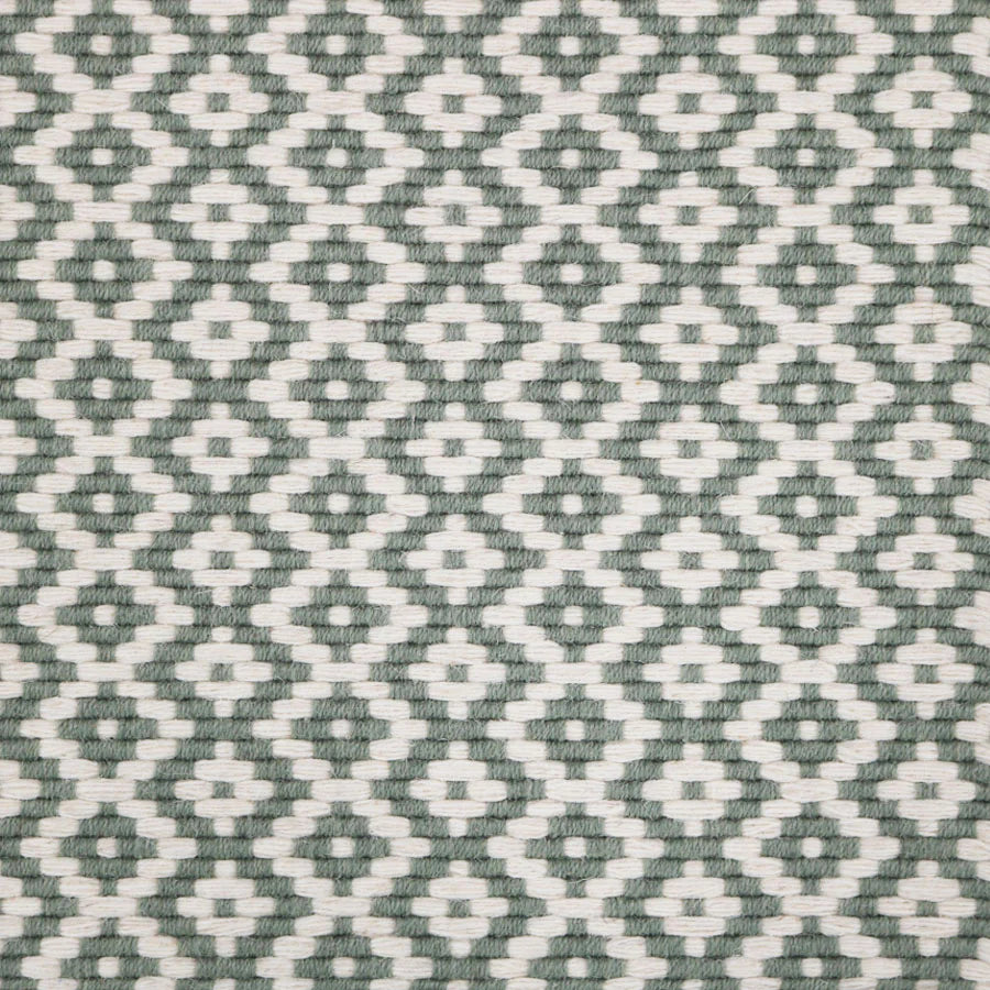 Broadloom carpet swatch geometric design in blue