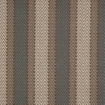 Striped flatweave runner in white grey and slate blue