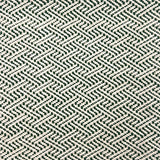 Indoor-Outdoor rug in a diamond basket weave in white and green.
