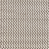 Indoor-Outdoor rug in a small scale zig zag stripe in white and brown.