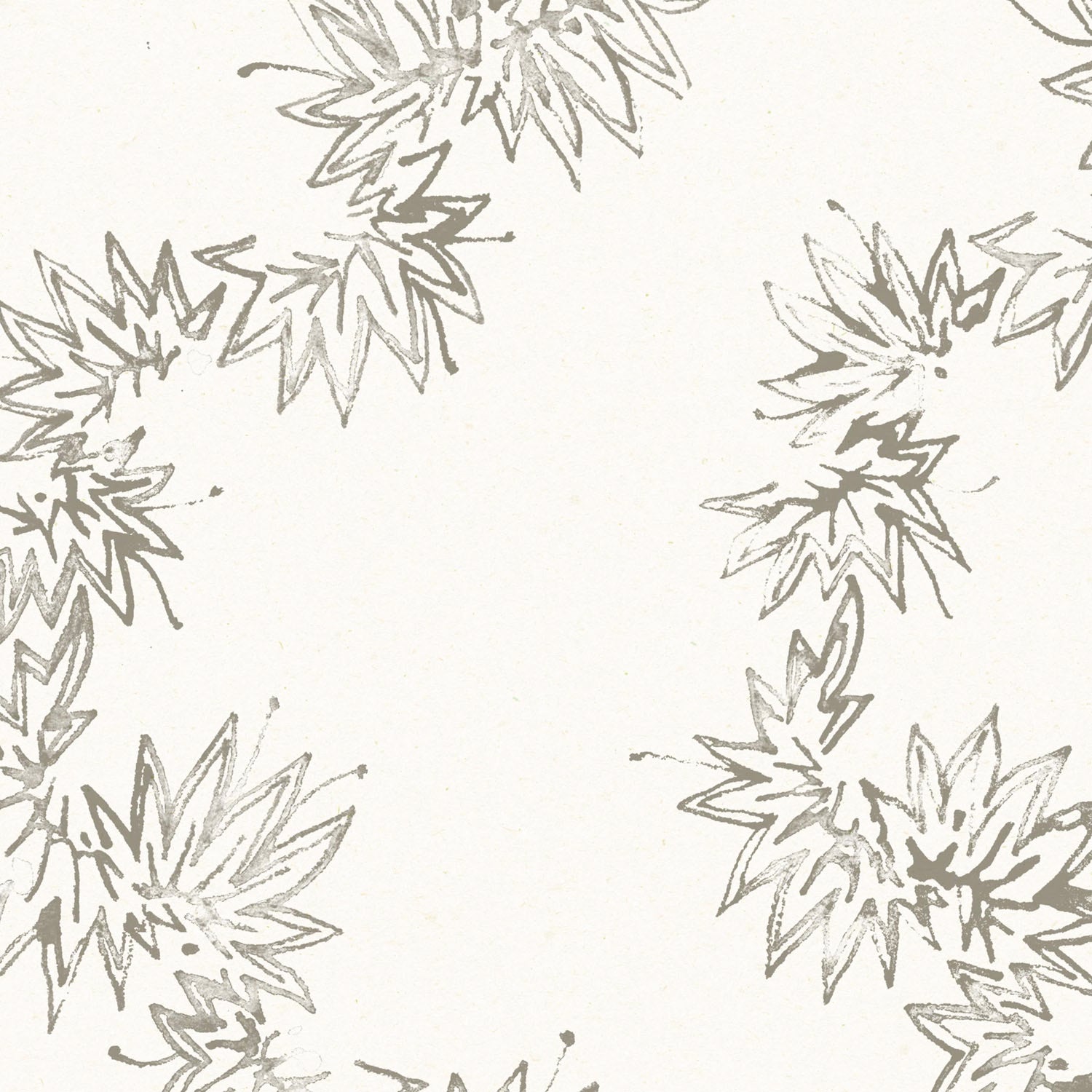 Pattern of stylized leaves on a light background