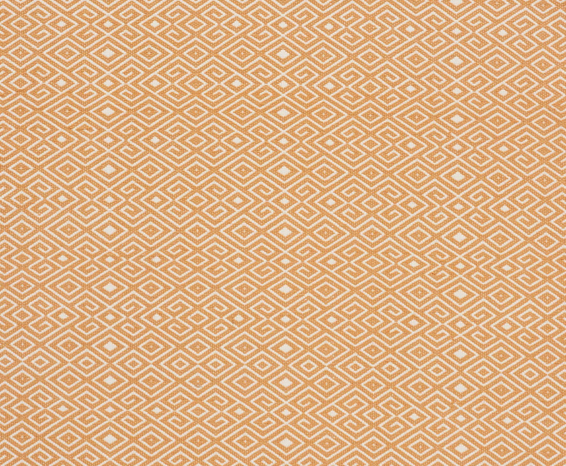 Patterned fabric with a geometric design on a yellow background