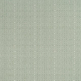 Patterned fabric swatch with a geometric diamond design in green.