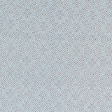 Textured fabric with a diamond pattern in blue on white. 