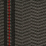 Striped flatweave runner in grey and red