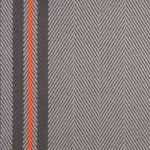Striped flatweave runner in grey taupe and red