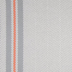 Striped flatweave runner in light grey and red