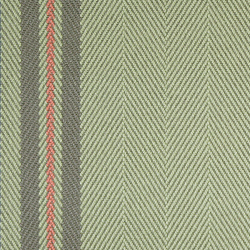 Striped flatweave runner in green grey and red