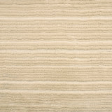 Broadloom carpet with ribbed and cut pile stripe in cream.