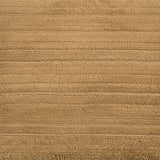 Broadloom carpet with ribbed and cut pile stripe in tan.