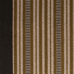 Striped flatweave runner in brown cream and black