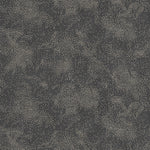 Detail of a printed wallpaper with a white celestial dotted pattern on a muted black background. 
