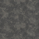 Detail of a printed wallpaper with a white celestial dotted pattern on a muted black background. 
