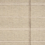 Broadloom carpet in large scale plaid in shades of taupe and brown.