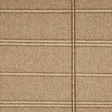 Broadloom carpet in large scale plaid in shades of brown and ivory.