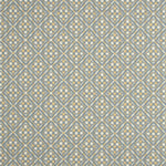 Diamond flatweave runner in light blue and yellow