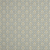 Diamond flatweave runner in light blue and yellow
