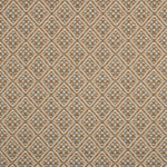 Diamond flatweave runner in tan and blue