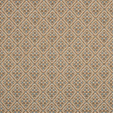 Diamond flatweave runner in tan and blue