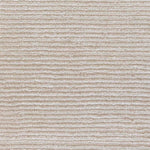 Close up of broadloom carpet with solid cut pile ribbed stripe in beige. 