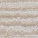 Close up of broadloom carpet with solid cut pile ribbed stripe in beige. 