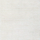 Close up of broadloom carpet with solid cut pile ribbed stripe in white 