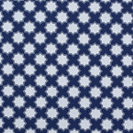 Moroccan star performance fabric in blue and white. 