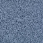 A close-up texture shot of a handtufted rug, showing the looped pile texture in a solid medium blue color.
