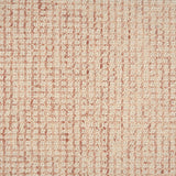Broadloom carpet in a textural checkered pattern in ivory and pink.
