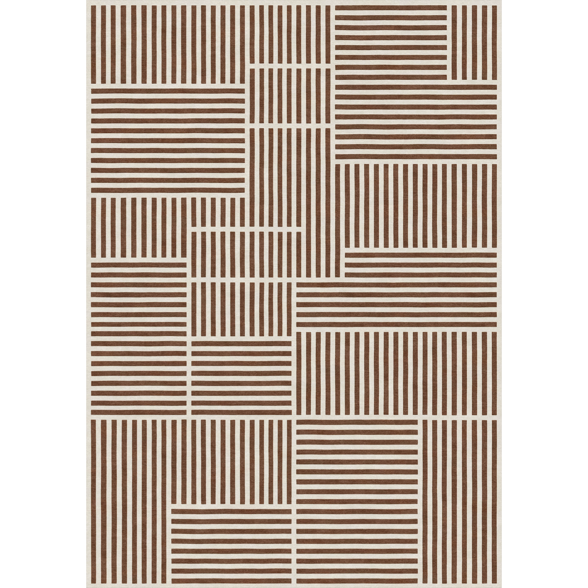 Rug with geometric pattern on a white background