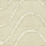 Close-up of textured beige carpet with a subtle wavy line pattern