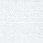 Detail of wallpaper in an abstract grid print in white.