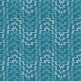 Hand drawn stepped chevron stripe in tonal blue.
