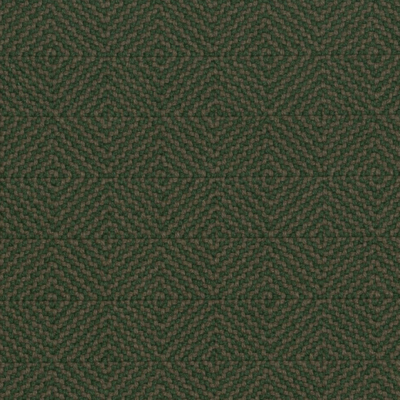 Diamond geometric flatweave runner in green