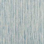 Broadloom carpet in a textural striated white and turquoise.
