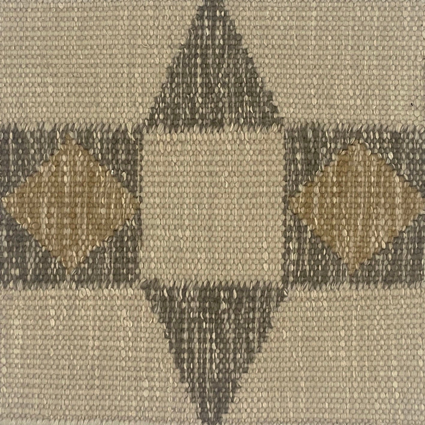 Textured carpet pattern with geometric shapes in brown and beige tones