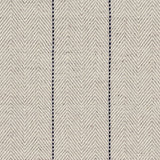 Broadloom carpet in a herringbone in grey with a black accent stripe. 