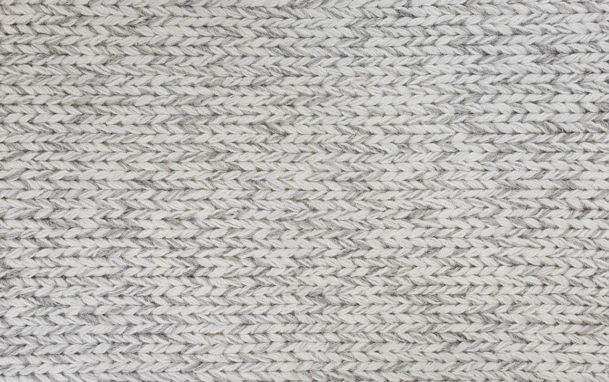 Broadloom carpet swatch in a textured pattern in a light grey design