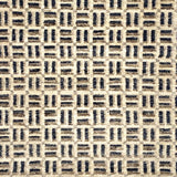 Handknotted rug in small scale geometric design in shades of grey and white. 